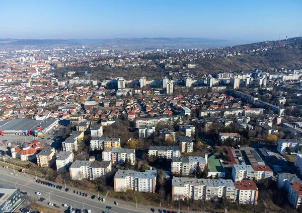 Veduta Aerea Del Paesaggio Urbano Targu Mures Romania — Foto Stock