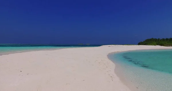 Eine Luftaufnahme Des Meeres Mit Sandstrand Auf Den Malediven — Stockfoto