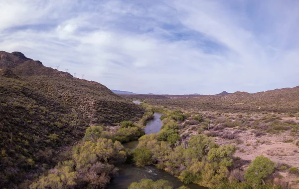 Eine Schöne Aufnahme Des Flusses Verde Und Seiner Nebenflüsse Sedona — Stockfoto