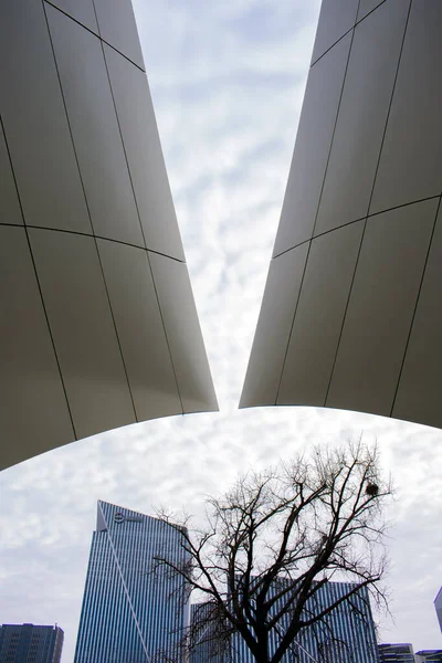 中国上海现代建筑设计的一个纵向图景 — 图库照片