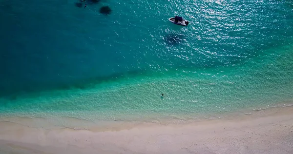 Widok Lotu Ptaka Pięknego Krajobrazu Plaży Malediwach — Zdjęcie stockowe
