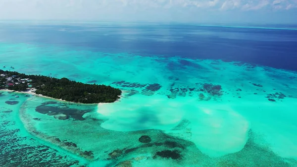 Aerial View Beautiful Beach Landscape Maldives — Stock Photo, Image