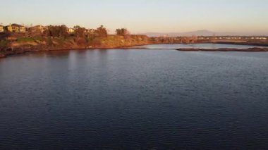 California Huntington plajının sabah manzarası.