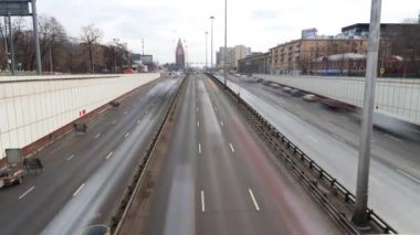 Leningradsky Prospekt, Moskova, Rusya 'daki trafiğin zamanlaması