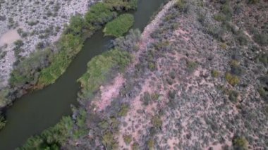 Arizona, Kamp 'taki Verde Nehri' nin hava görüntüsü.