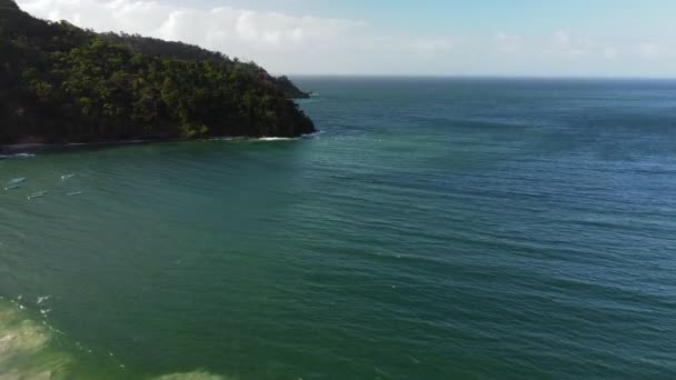 Maracas Beach Trinidad Çeşitli Yerlerinde Insansız Hava Aracı Uçuyor — Stok video