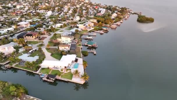 Aerial Footage Fort Myers Harbor — Stock Video