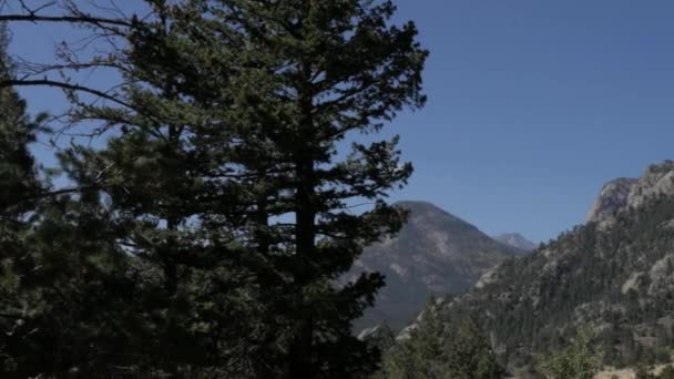 Een Betoverend Uitzicht Een Prachtig Bergachtig Landschap Estes Park Colorado — Stockvideo