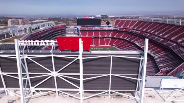 Pusty 49Ers Levi Stadium Dzień — Wideo stockowe