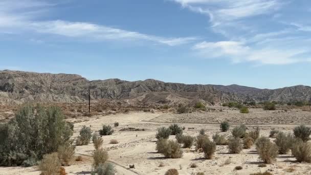 Прекрасний Краєвид Пустелі Долині Коачелла Південна Каліфорнія — стокове відео