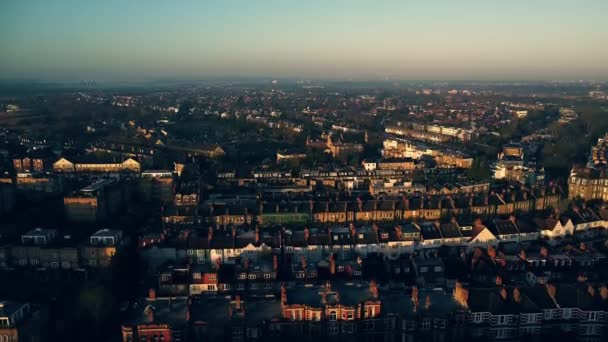 Letecké Záběry Bezpilotního Letounu Řece Temži Hammersmithu Zlatou Hodinu England — Stock video