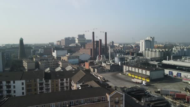 Eine Luftaufnahme Der Guinness Brauerei Dublin Irland — Stockvideo