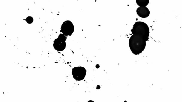 Respingo Tinta Abstrato Líquido — Vídeo de Stock