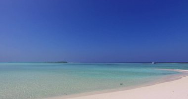 Maldivler 'de kumlu kumlu deniz manzarası