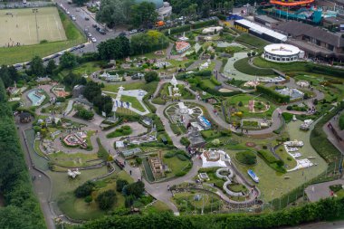 Mini-Avrupa minyatür tarihi yapılar Brüksel, Belçika, Avrupa 'da park ediyorlar.