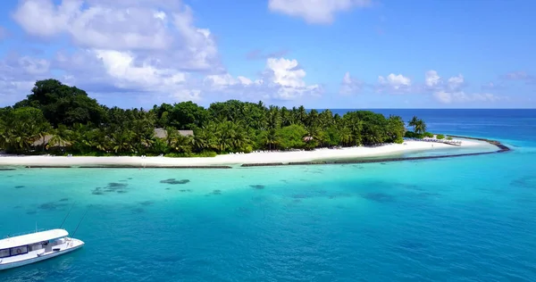 Lush Green Tropical Beach Maldives Sea — Stock Photo, Image