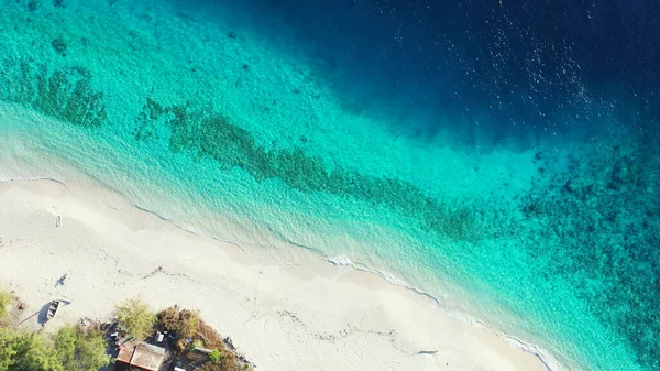 Een Bovenaanzicht Van Een Strand Malediven — Stockfoto