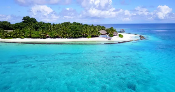 Drone Footage Island Cloudy Blue Sky Background Asia — Stock Photo, Image