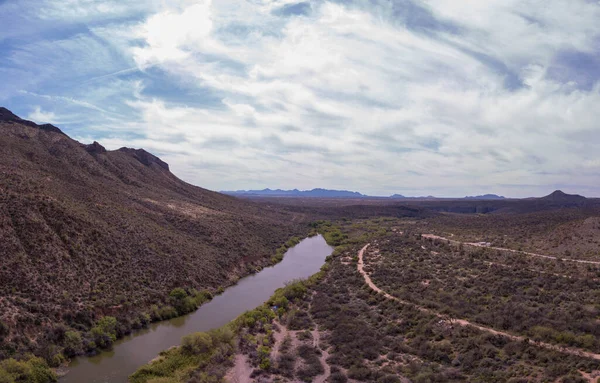 Beautiful Shot Verde River Its Tributaries Sedona Verde Valley Dry — Stock Photo, Image