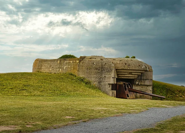 Hermoso Disparo Del Longues Sur Mer Artillería Alemana Segunda Guerra —  Fotos de Stock