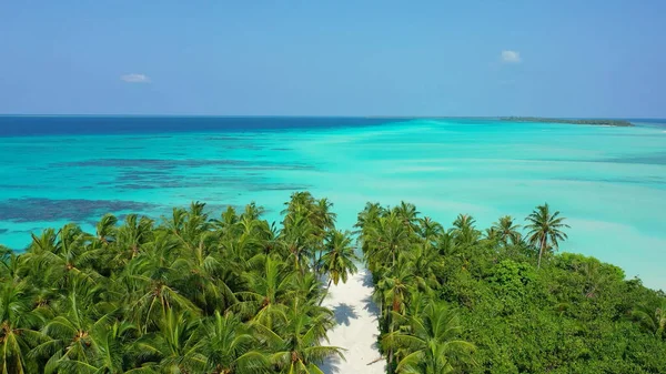 Вид Воздуха Прекрасный Пляжный Пейзаж Мальдивах — стоковое фото