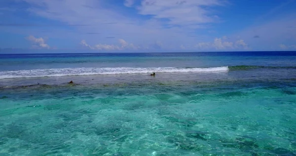 Uma Vista Superior Vastas Águas Oceânicas Intermináveis Perto Das Maldivas — Fotografia de Stock