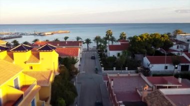 Alicante, İspanya 'ya bir hava manzarası