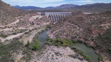Arizona, Kamp 'taki Verde Nehri' nin hava görüntüsü.