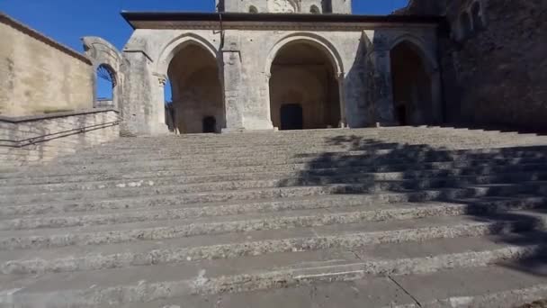 Casamari Abbey Dos Mais Importantes Mosteiros Cistercienses Góticos Itália Foi — Vídeo de Stock