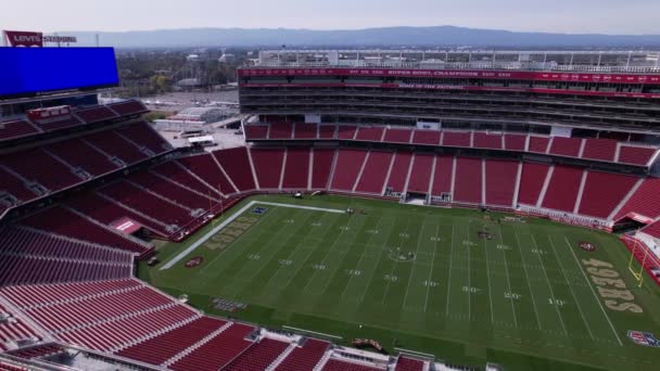 Pusty 49Ers Levi Stadium Dzień — Wideo stockowe