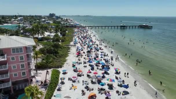 Aerial Footage Fort Myers Beach — Stock Video