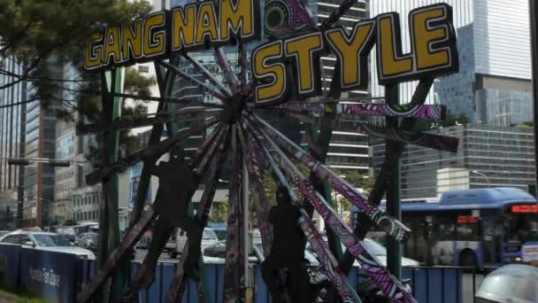 Installazione Gangnam Style Seoul Corea Del Sud — Video Stock