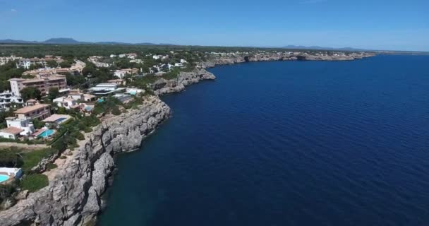 Letecká Vila Moře Palma Mallorca Španělsko — Stock video