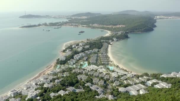 Krásný Letecký Výhled Pobřeží Ostrova Phu Quoc Vietnam — Stock video