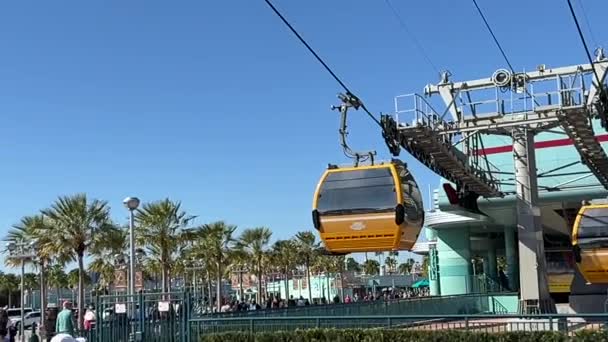 Ένα Βίντεο Από Σταθμό Skyliner Cabin Στο Walt Disney World — Αρχείο Βίντεο