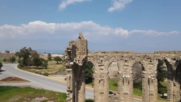 Церковь Святого Георгия Латинского Фамагусте Северный Кипрус — стоковое видео