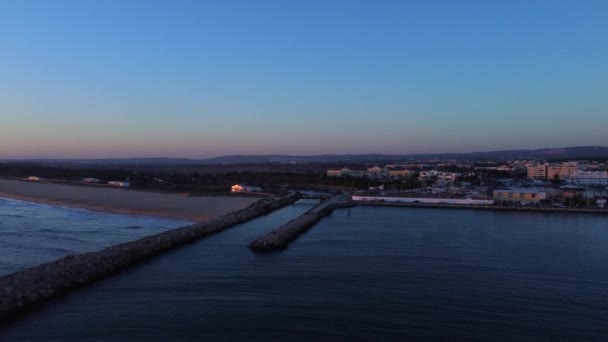 Letecký Záznam Fascinující Pláže Falesia Albufeiře Algarve Jižní Portugalsko — Stock video