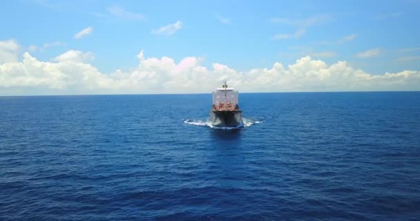 Tanque Gurupi Andamento Oceano Atlântico Sul Caminho Navio Navio Navegar — Vídeo de Stock