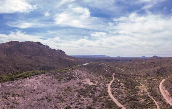 Vacker Bild Floden Verde Och Dess Bifloder Sedona Verde Valley — Stockfoto