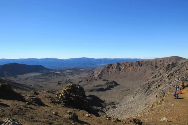 Naturskön Utsikt Över Klippiga Kullar Tongariro National Park Nya Zeeland — Stockfoto