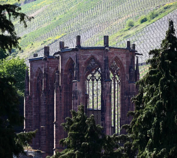 Werner Chapel Bacharach Almanya Nın Güzel Bir Fotoğrafı — Stok fotoğraf