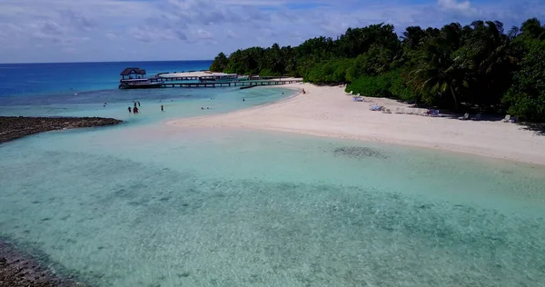 Veduta Aerea Bellissimo Paesaggio Alle Maldive — Foto Stock