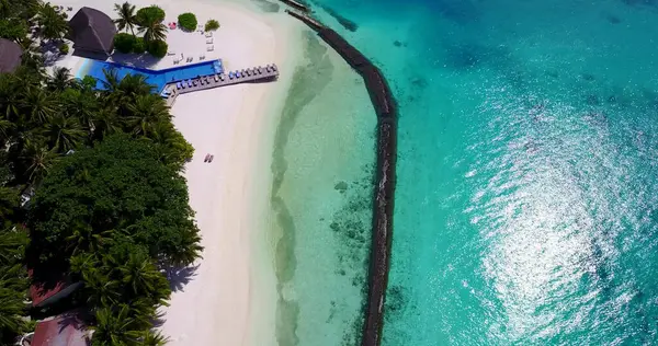 Widok Góry Pięknej Wyspy Malediwach Tajlandia — Zdjęcie stockowe
