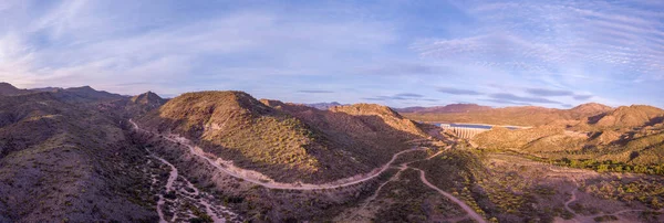 Panoramic Shot Verde River Its Tributaries Sedona Verde Valley Dry — Stock Photo, Image