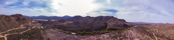 Panoramic Shot Verde River Its Tributaries Sedona Verde Valley Dry — Stock Photo, Image