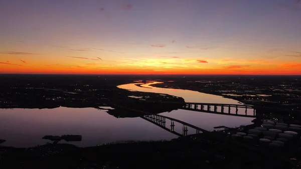 Scenic View Raritan River Sunset New Jersey — Stock Photo, Image