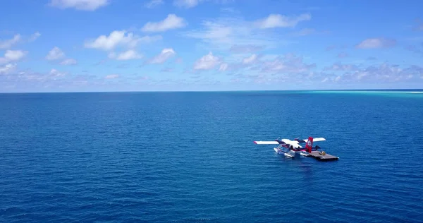 Seaplane Blue Water Beautiful Maldives — Stock Photo, Image