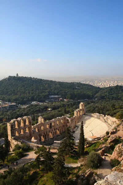 Een Luchtfoto Van Oude Architectuur Van Athene Griekenland — Stockfoto