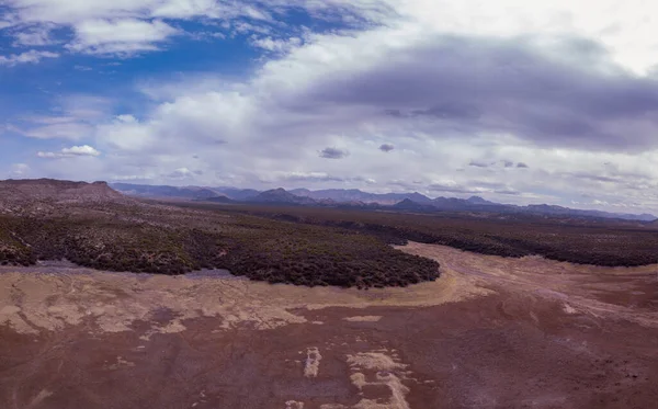 Area Lake Koyash Native American Ruins Horshoe Dam Arizona Cloudy — Stock Photo, Image