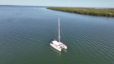 Florida 'daki bir teknenin hava görüntüsü.